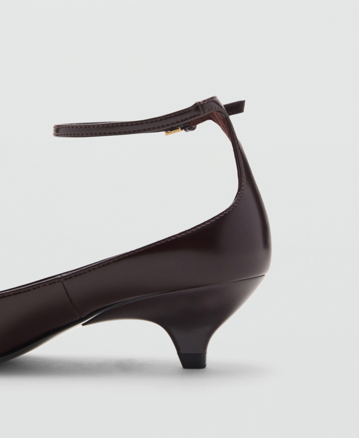 Mango Women's Ankle Strap Kitten-Heeled Shoes