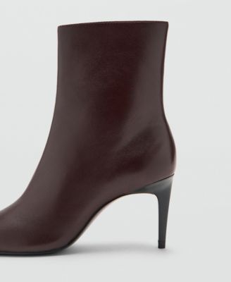 Women's Leather Pointed Ankle Boots