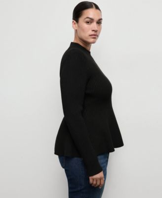 Women's Ribbed Peplum Sweater