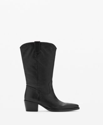 Women's Leather Pointed Ankle Boots