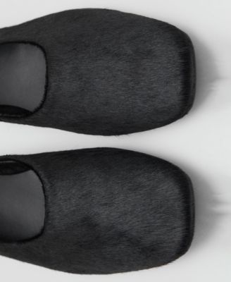 Women's Leather And Fur-Effect Shoes