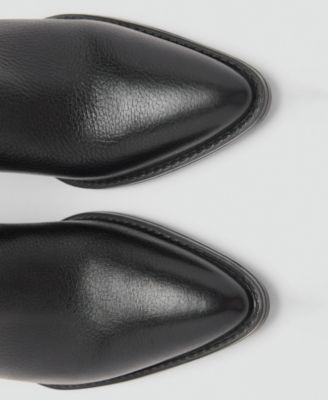 Women's Leather Pointed Ankle Boots