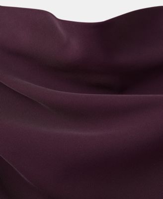 Women's Draped Neck Long-Sleeved Dress