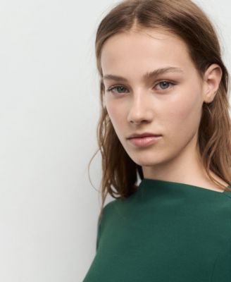 Women's Boat-Neck Ruched Dress