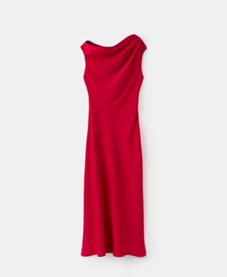 Women's Asymmetrical Neckline A-Line Dress