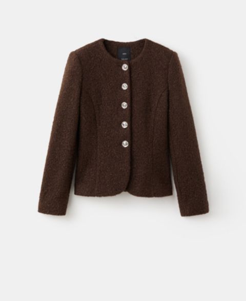 Женские куртки MANGO Women's Jewel Buttons Boucle Jacket