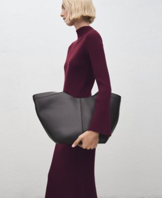 Women's Perkins-Neck Ribbed Dress