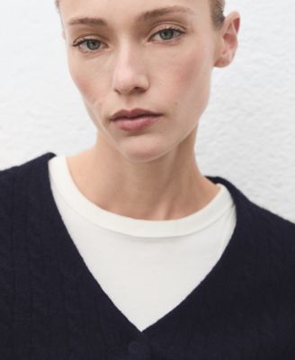 Women's Knitted Braided Cardigan