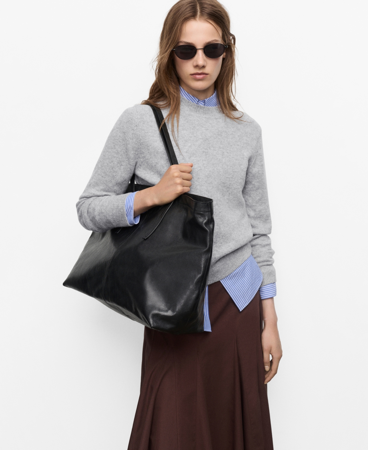 Mango Women's Medium-knit Sweater In Gray