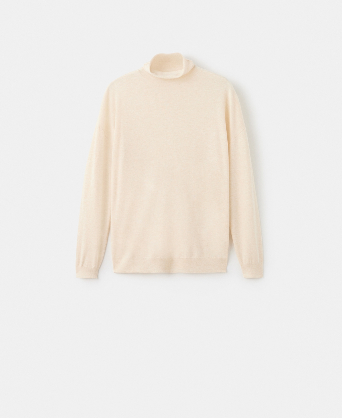 Mango Cable-knit Turtleneck Sweater Pastel Yellow In Neutral