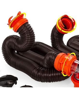 RhinoFLEX 20 Foot RV Sewer Hose Kit with Pre Attached Bayonet Fittings