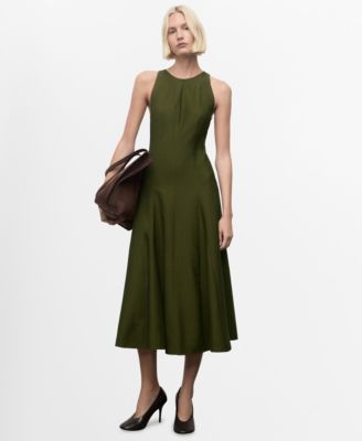 MANGO - Women's A-Line Godets Dress