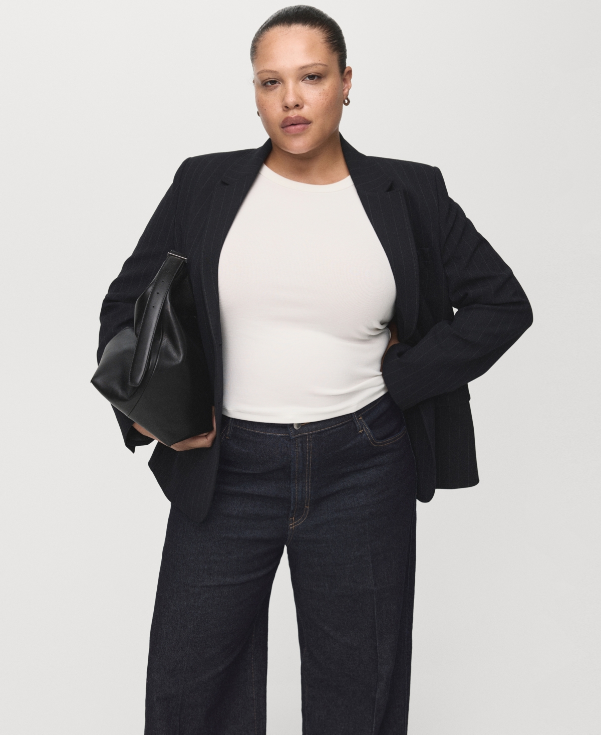 Mango Women's High-Rise Wideleg Jeans