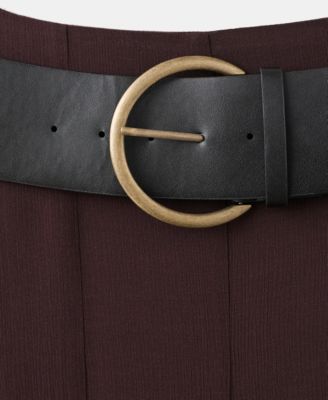 Women's Godet Belt Skirt