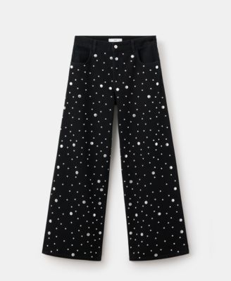Women's Straight-Fit Studs Jeans
