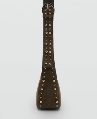 Women's Suede Studs Crossbody Bag