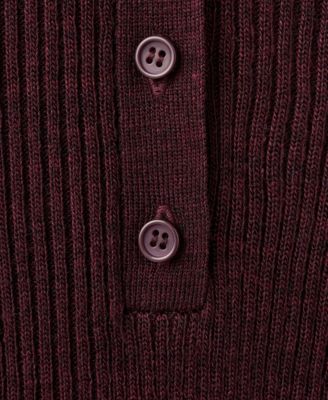 Women's Polo-Neck Ribbed Sweater