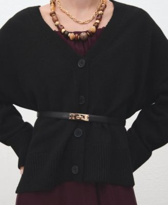 Women's Oversized V-Neck Cardigan