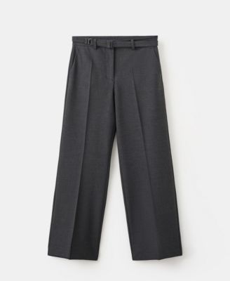 MANGO - Women's Belt Straight-Fit Pants
