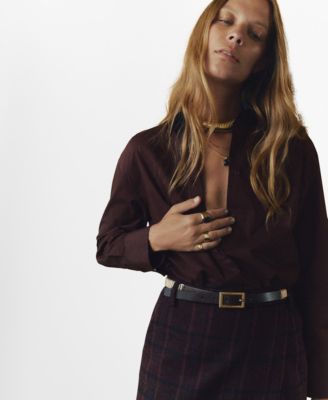 Women's Check Wrap Skirt