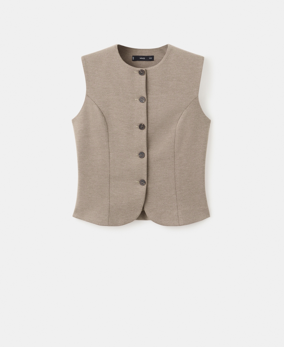 Mango Women's Fitted Suit Waistcoat In Brown