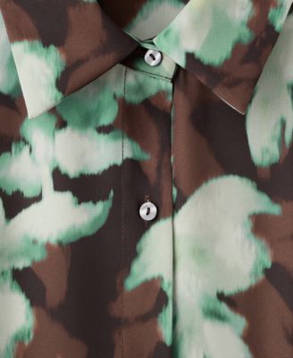 Women's Printed Belt Shirt Dress