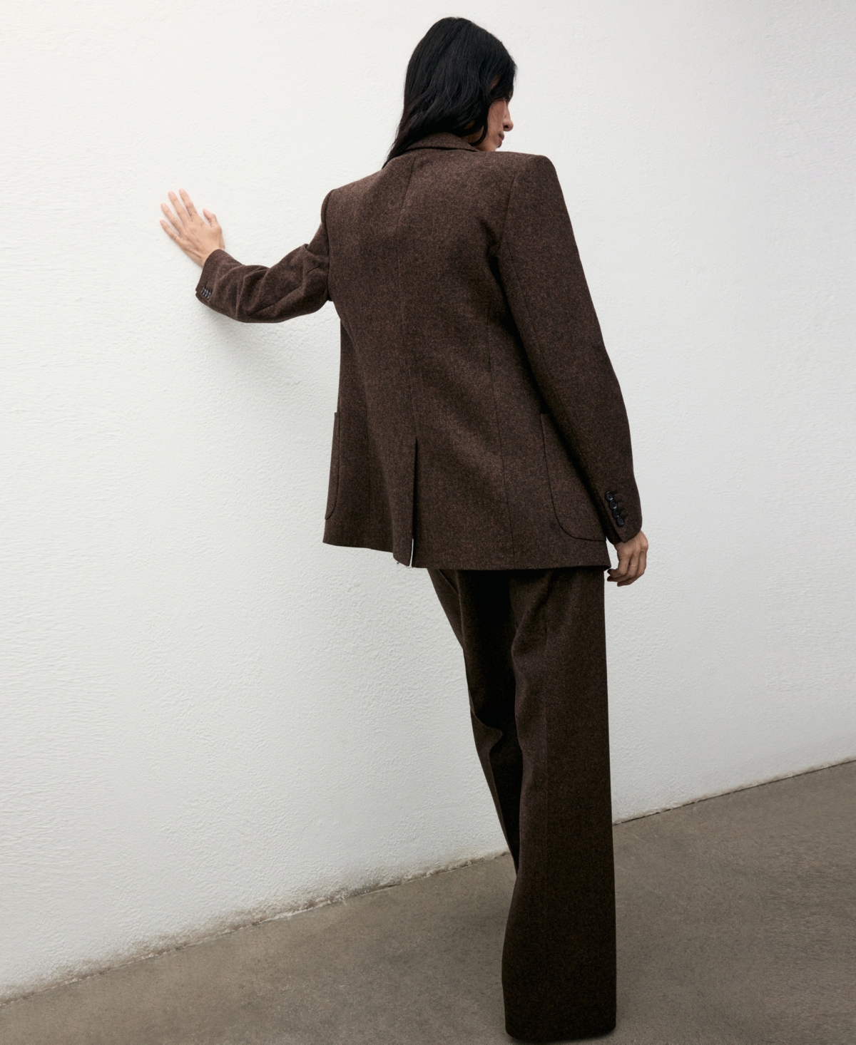 Mango Women's Speckled Wool Suit Jacket