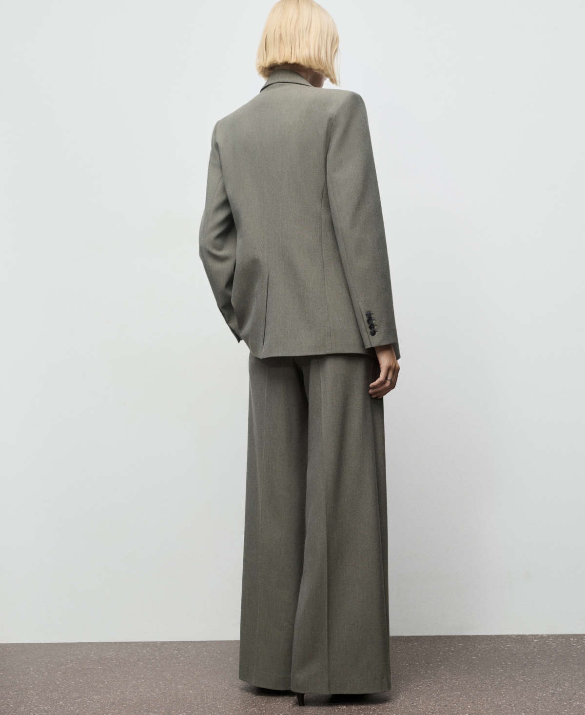 Mango Women's Flap Pockets Suit Blazer In Green