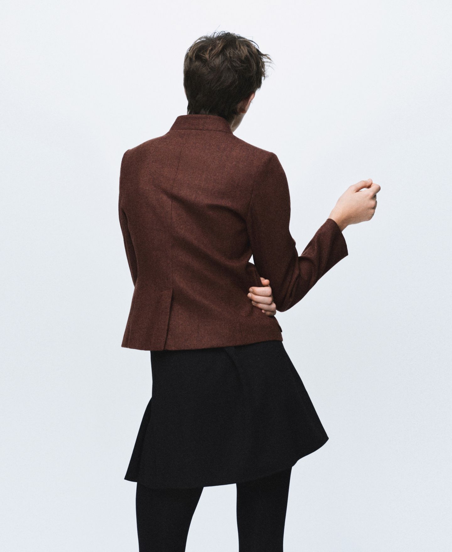 Женская куртка Mango Band Collar And Pockets Wool, цвет: Коричневый — фото 2