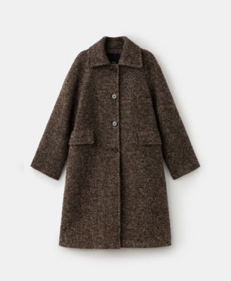 Women's Speckled Wool Overcoat