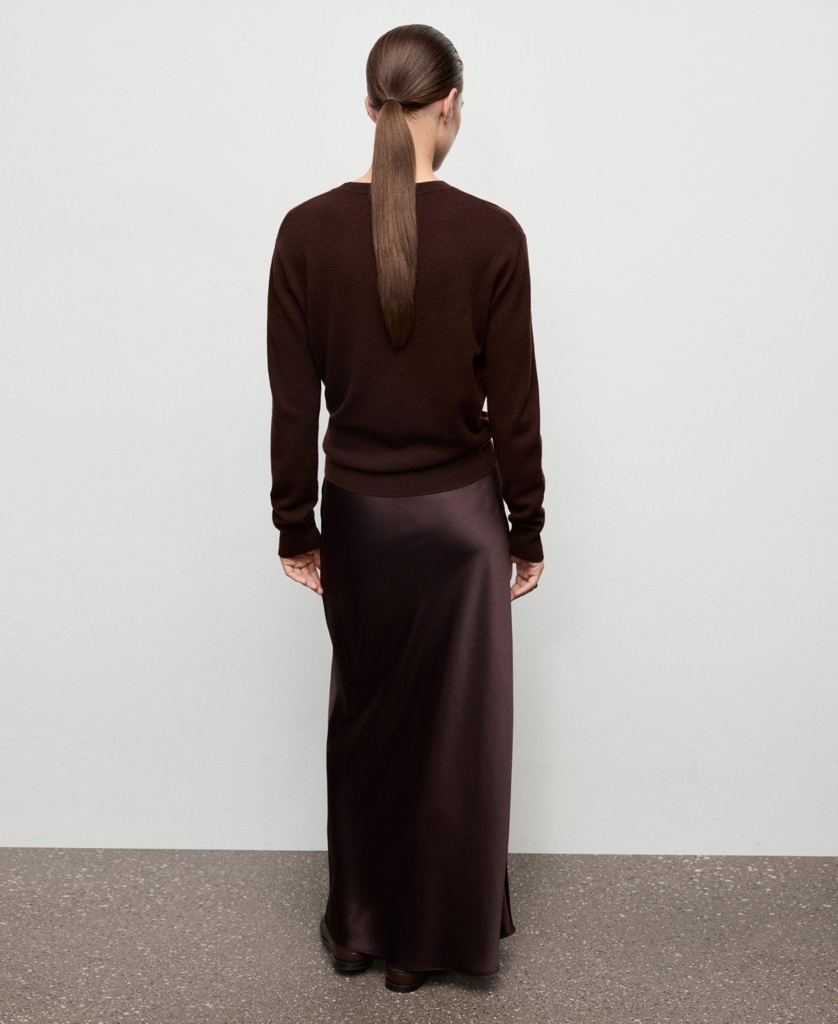 Mango Women's Satin Long Skirt