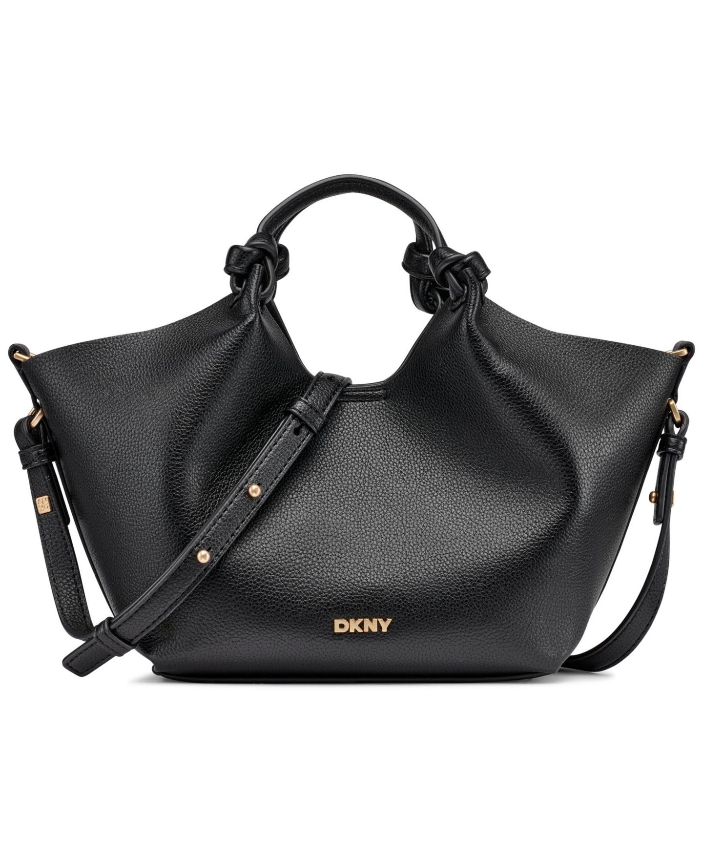 Женская сумка DKNY Paula Medium Tote Handbag, цвет: Чёрный / Золотой — фото 1