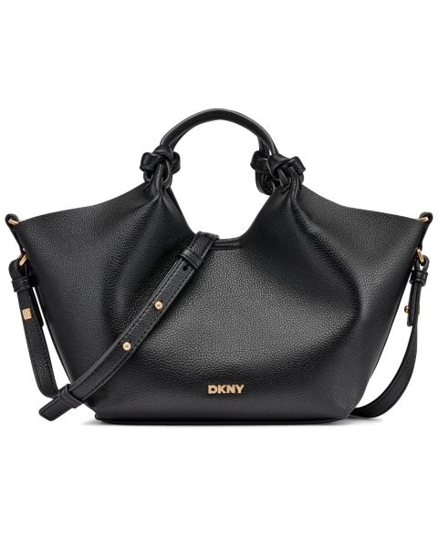 Женская сумка DKNY Paula Medium Tote Handbag, цвет: Чёрный / Золотой