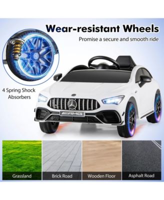 12V Kids Ride on Car Mercedes-Benz AMG CLA 45 with Remote-White