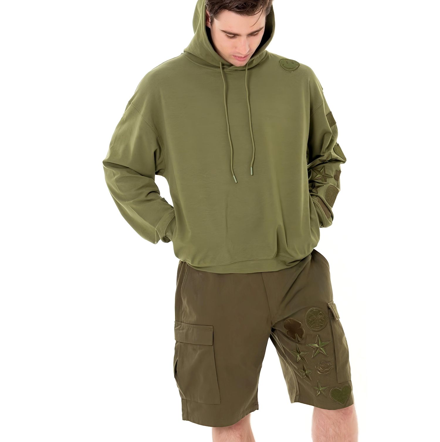 Men's Menswear Patches Hoodie