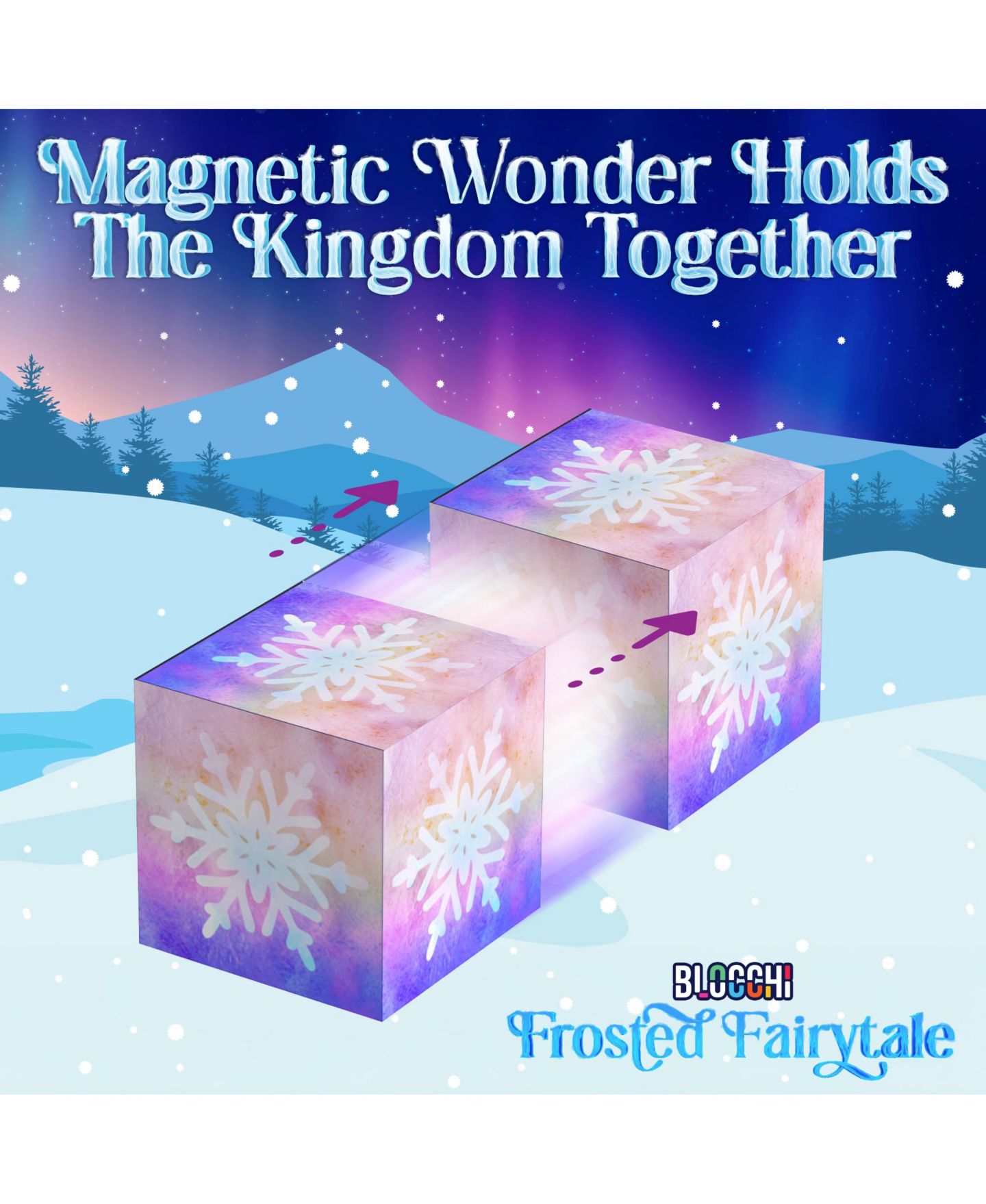 Детские конструкторы USA Toyz Frosted Fairytale 84-Piece Magnetic Building Blocks, Ages 3+ — фото 7