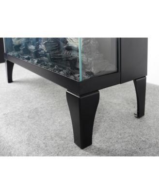 inch three sided glass electric fireplace with feet