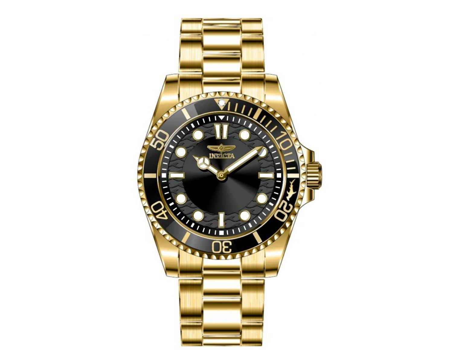 Men's 49701 Pro Diver Quartz PC20S Black Dial Watch