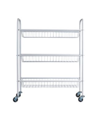 3-Tier Slim Storage Cart, White