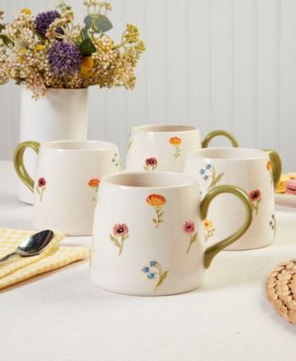 Floral Mugs, Set of 4, Exclusively at Macy's