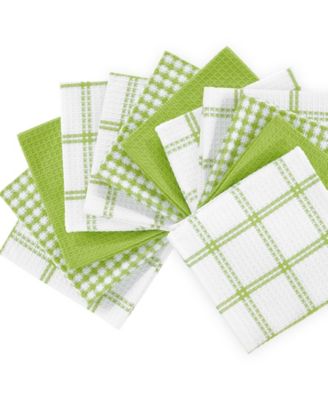 Coordinating Flat Waffle Weave Cotton Dish Cloths, Set of 12