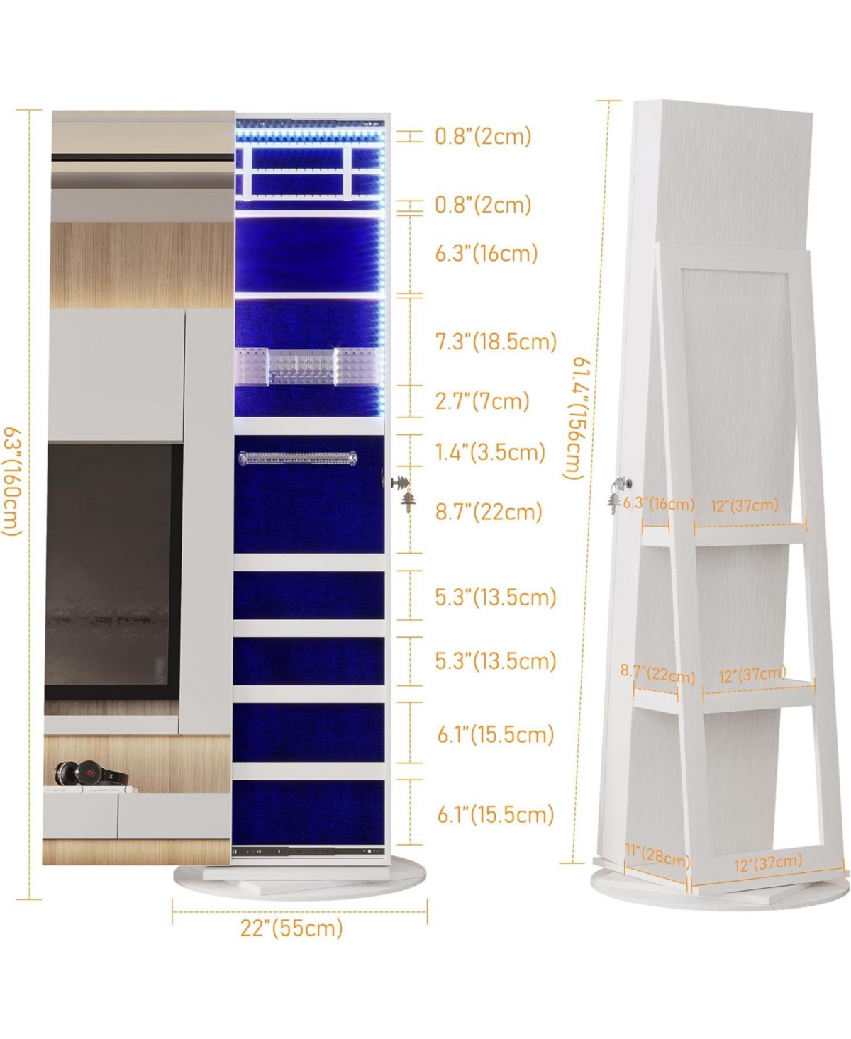 Vlsrka Color Block Full Length Mirror