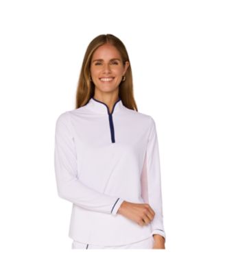 G Lifestyle Binding Quarter Zip Top