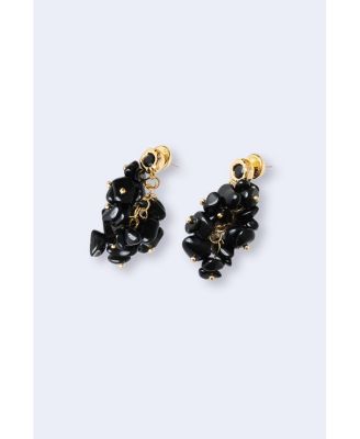 Melanie Obsidian Cascade Cluster Earrings