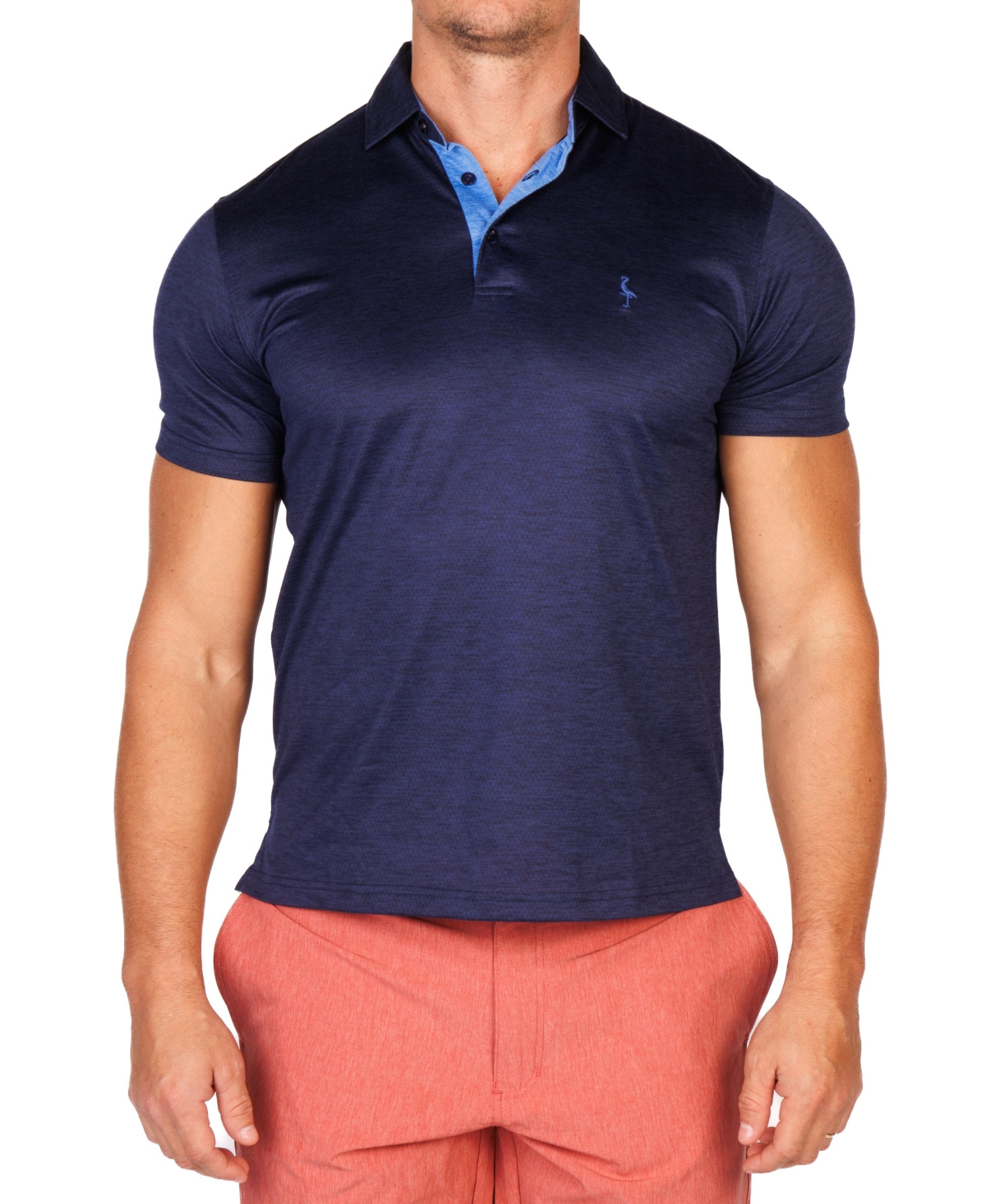 TailorByrd Men's Melange Mesh Performance Polo shirt