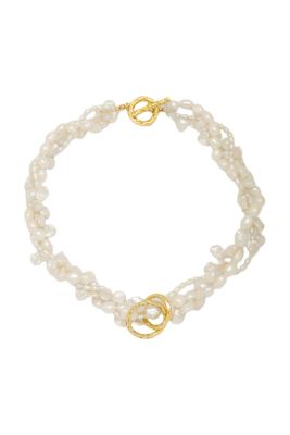 Classicharms Nina Multi-Strand Baroque Pearl Choker Necklace - Gold 277$