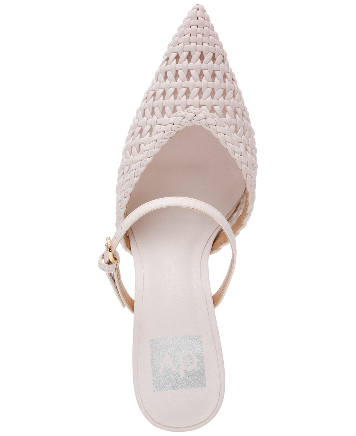 Dv Dolce Vita Women's Geanie Woven Two-piece Pointed Toe Heeled Pumps In White