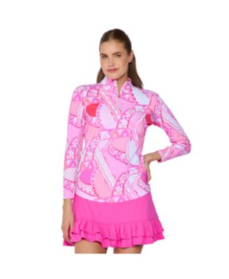 G Lifestyle Women Long Sleeve Mock Neck Top