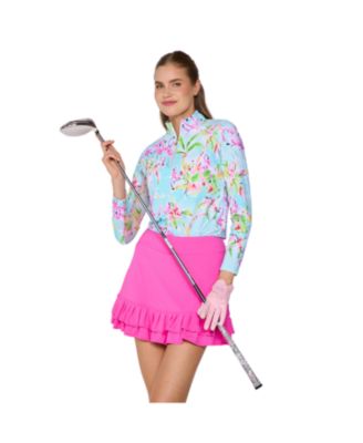 G Lifestyle Women Long Sleeve Mock Neck Top