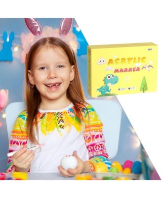 24 Colors Acrylic Paint Pens, Art Graffiti Markers, Quick-Drying Waterproof Drawing Pens for Canvas & Glass